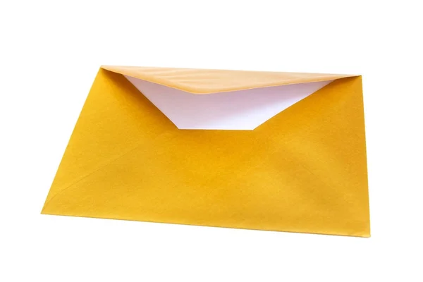 開いているゴールドの封筒. — ストック写真