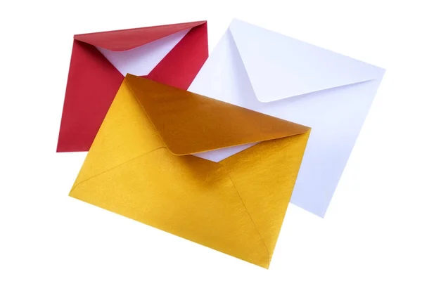 Group of open multicolored envelopes. — Stock Photo, Image