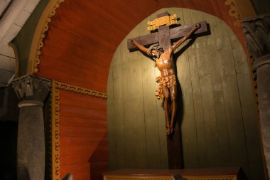 Holy Cross Wieliczka Salt Mine içinde Şapeli. 