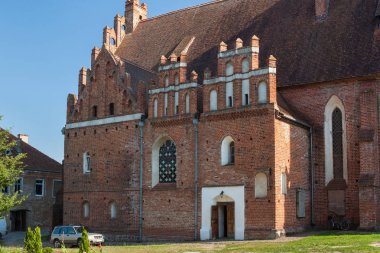 Yan cephe Kilisesi, St büyük şehit George Victorious Pravdinsk (önceden Friedland), Kaliningrad Oblast, Rusya Federasyonu. 
