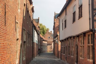Groot Begijnhof Leuven eski tarihi binalar. 