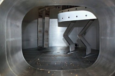 Bira wort karıştırma için makine penceresine.