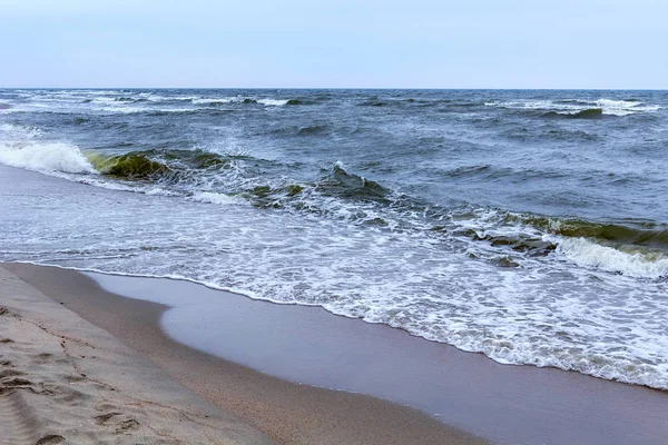 Ładnym Wybrzeżu Morza Bałtyckiego Wiosnę — Zdjęcie stockowe