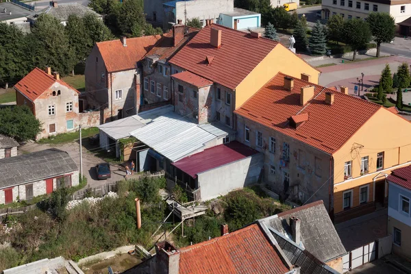 Luftaufnahme Der Alten Historischen Gebäude Zentrum Von Prawdinsk Oblast Kaliningrad — Stockfoto