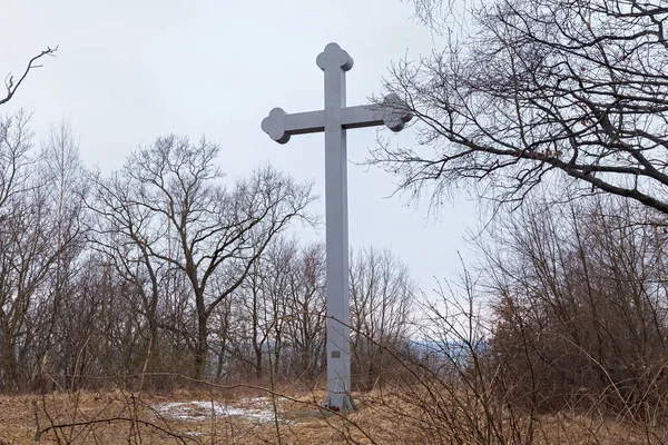 Beregovoe Kalininingrad Oblast Rússia Março 2017 Cruz Comemorativa Lugar Suposto — Fotografia de Stock