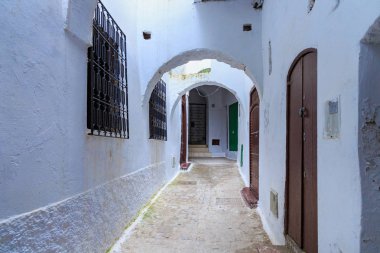 Tetouan Medine 'nin eski duvarlarının manzarası 