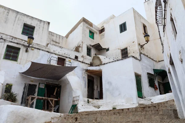 Προβολή των τυπικών παλαιών οικιστικών κτιρίων του Τετουάν — Φωτογραφία Αρχείου