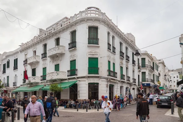 Tetouan 'daki El Ensanche bölgesinin manzarası, Fas' taki sözde İspanyol Protektorası zamanında planlanmış ve inşa edilmiş.