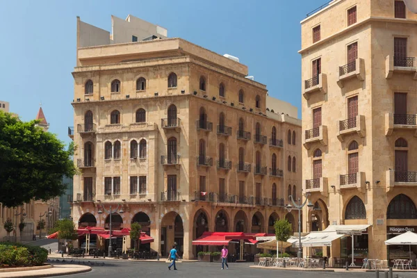 View of the historical buildings in Beirut Central District (Centre Ville) at summer sunny day. — стокове фото