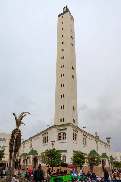 Nador Marruecos Mayo 2017 Alto Minarete Mezquita Haj Mostafa Centro — Foto de Stock