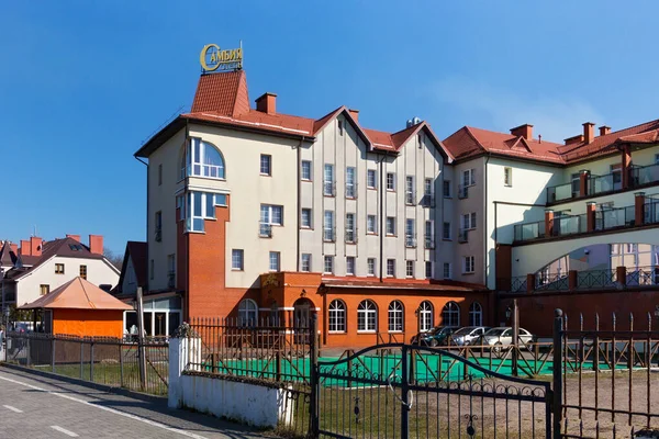 Zelenogradsk Región Kalininingrad Rusia Abril 2019 Vista Del Hotel Sambia — Foto de Stock