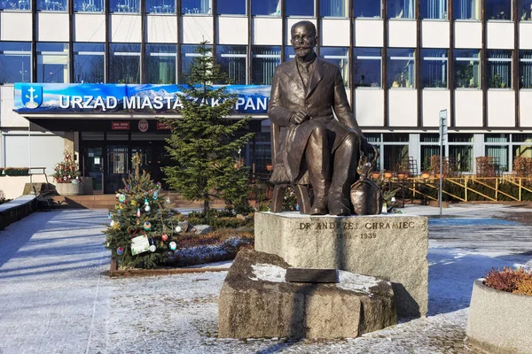 Zakopane Polonia Enero 2016 Estatua Del Andrzej Chramiec 1859 1939 — Foto de Stock