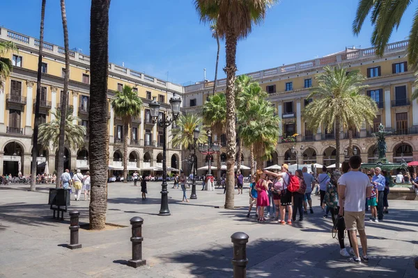 Barcelona España Mayo 2017 Vista Placa Reial Barrio Gótico Una — Foto de Stock