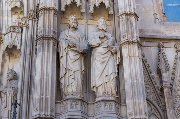 Barcelona Espanha Maio 2017 Detalhes Exteriores Catedral Santa Cruz Santa — Fotografia de Stock