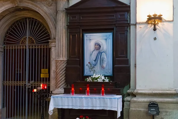 Barcelona Spain May 2017 Altar Mother Teresa Chapel Church San — Stock Photo, Image