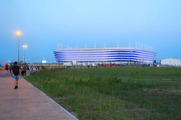 Kaliningrad Russie Juin 2018 Vue Soirée Stade Football Moderne Kaliningrad — Photo