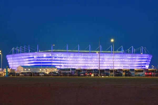 Kaliningrad Russie Juin 2018 Vue Nuit Stade Football Moderne Kaliningrad — Photo