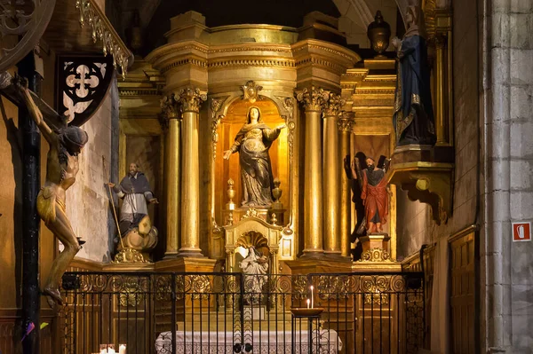 Barcelona Spain May 2017 Interior Basilica Saints Justus Pastor Construction — Stock Photo, Image