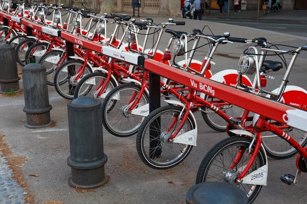 Barcelona Spanien Mai 2017 Die Station Mit Roten Viu Bicing — Stockfoto