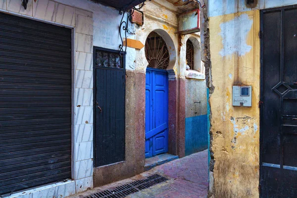 Blick Auf Die Alte Straße Medina Viertel Von Tanger Norden — Stockfoto