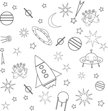 Kitap alan, uçan gemi vektör çizim boyama