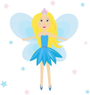 Şirin Prenses Peri yıldız vektör çizim