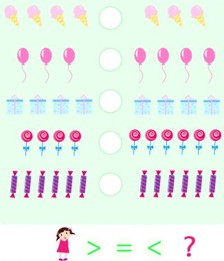 Çocuk matematiksel oyun daha az vektör