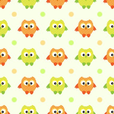 Şirin seamless modeli baykuş 