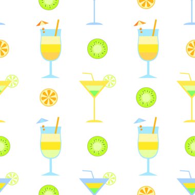 Dikişsiz desen vektör kokteyl
