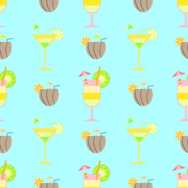 Dikişsiz desen cam, meyve, yaz,  