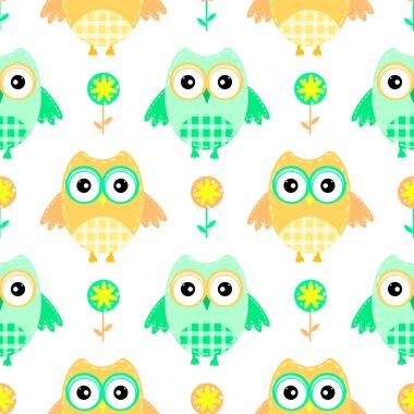 Baykuş sorunsuz vektör desen