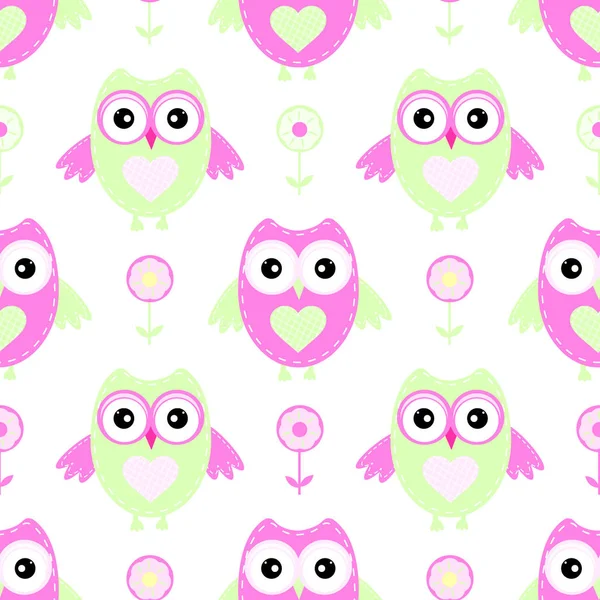 Baykuş sorunsuz vektör desen,