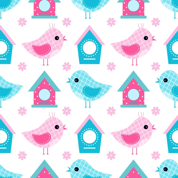 Bird house birdhouse seamless pattern