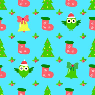 Yeni yıl kesintisiz vektör desen