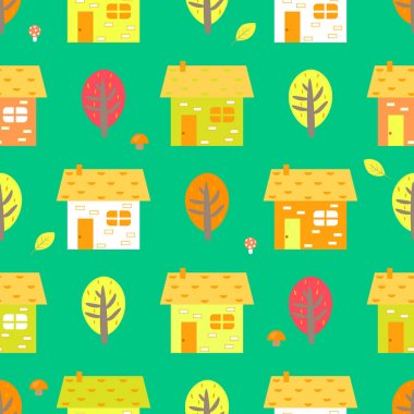 House sonbahar seamless modeli