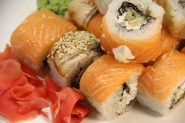 Suşi somon, deniz ürünleri, balık, Asya, 