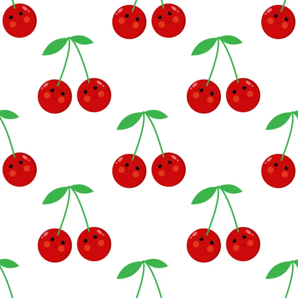 Kiraz çizgi film kesintisiz çocuksu vektör desen