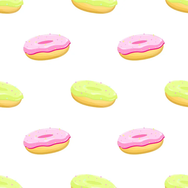 Donut taart naadloze patroon — Stockvector