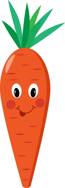 Zanahoria dibujos animados vector aislado — Vector de stock