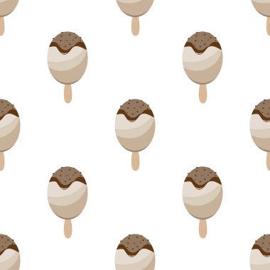 Dondurma çikolatalı Dikişsiz desen vektör