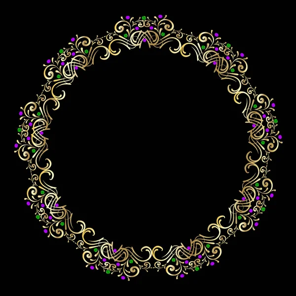 Gouden frame gem vector — Stockvector