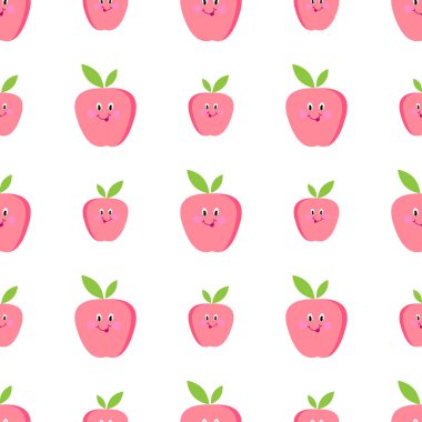 Tatlı elma karikatür sorunsuz vektör