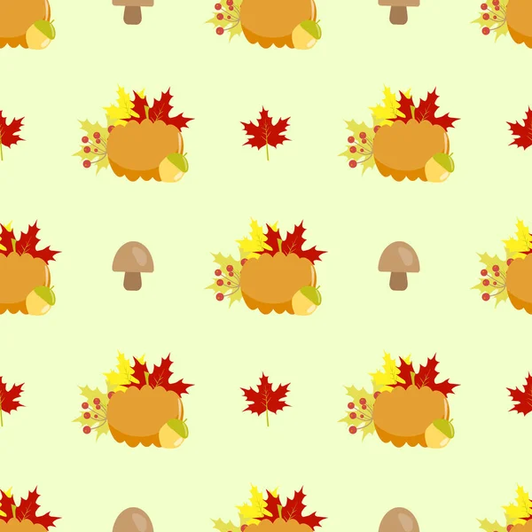 Kabak, vintage, Dikişsiz desen vektör yaprak