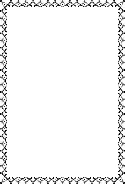 白色背景矢量书法框架黑色卷曲 — 图库矢量图片