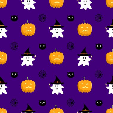 Cadılar Bayramı sorunsuz vektör desen