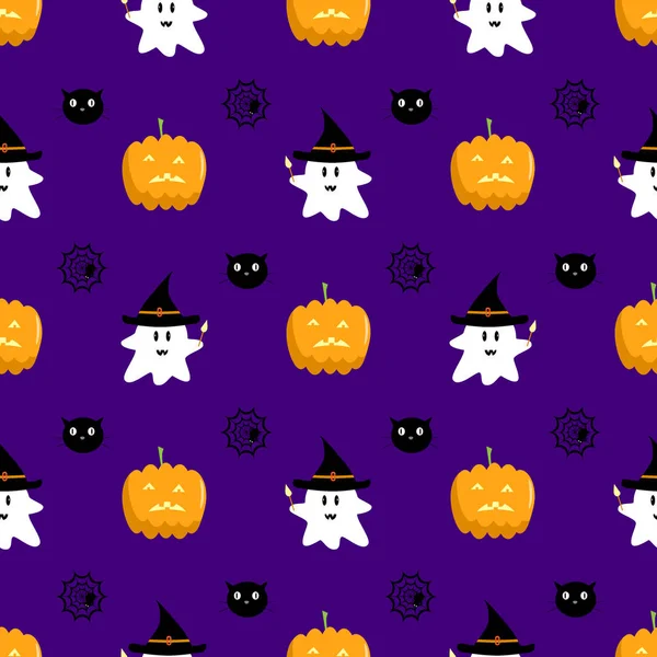 Halloween seamless vector pattern — Stock Vector