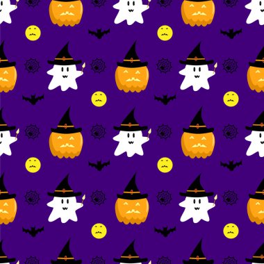 Cadılar Bayramı sorunsuz vektör desen