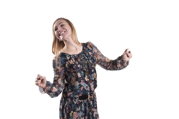 Взрослая Женщина Танцует — стоковое фото