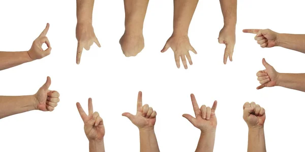 Hand Gesture Set Isolated Royalty Free Stock Images