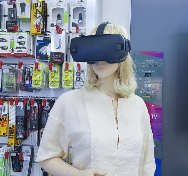 Fevereiro Ucrânia Kiev Loja Manequim Óculos Realidade Virtual Samsung — Fotografia de Stock